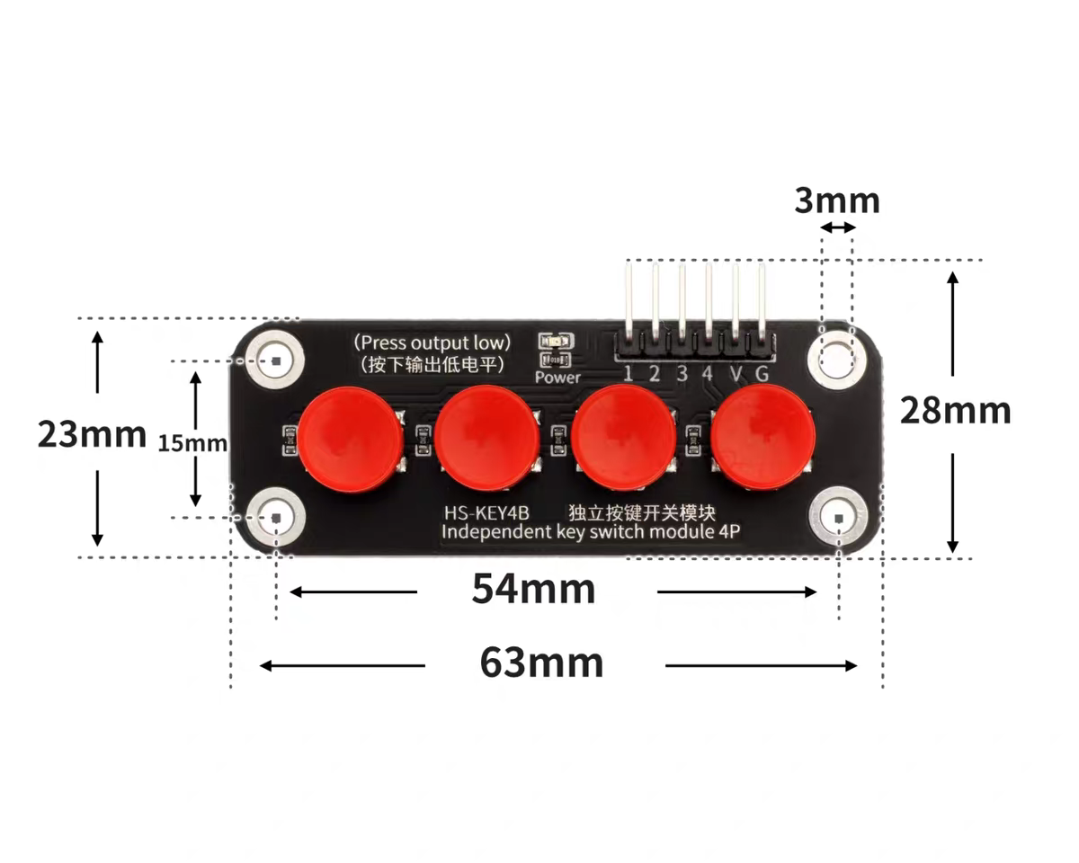 Four-button independent button module